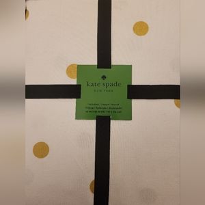 Kate Spade tablecloth (white with gold polka dots)